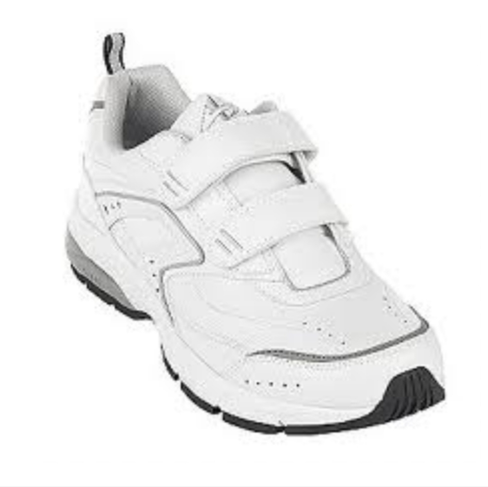 NWT VTG Y2K KMart Leroy White Genuine Leather Pedorthic Sneakers, Sz 10.5